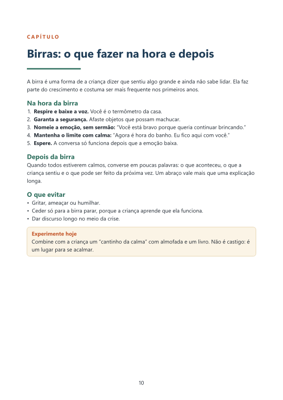 Página do capítulo sobre acordos de telas por idade